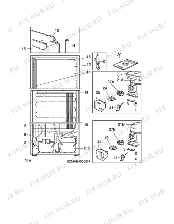 Взрыв-схема холодильника Privileg P4850 - Схема узла C10 Cold, users manual