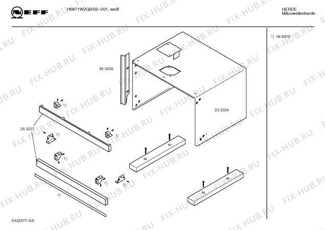Схема №4 H7860W0GB H7565 white с изображением Ручка двери для свч печи Bosch 00284092
