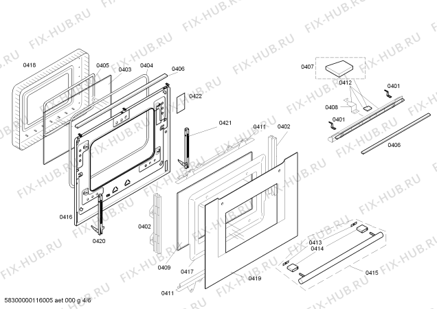 Схема №5 HB870270 с изображением Панель управления для плиты (духовки) Siemens 00448704