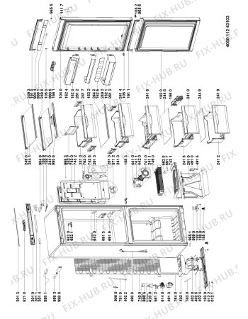 Схема №1 XH8 T1O X с изображением Запчасть для холодильника Whirlpool 488000507035