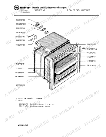 Взрыв-схема плиты (духовки) Neff 1312145001 1077/211LD - Схема узла 02