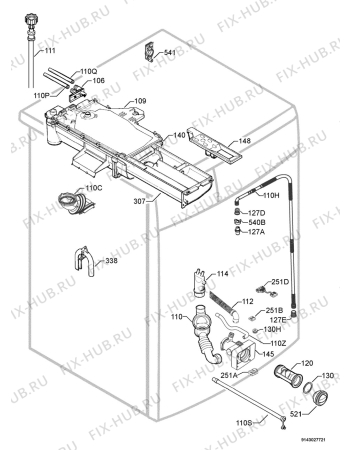 Взрыв-схема стиральной машины Zanussi ZWF1437W - Схема узла Hydraulic System 272