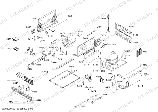 Схема №6 FID18MIIL6 с изображением Конденсатор для холодильной камеры Bosch 11009059