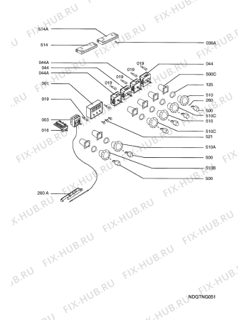 Взрыв-схема плиты (духовки) Electrolux EON6635X   R05 - Схема узла Functional parts