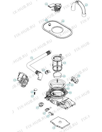 Взрыв-схема посудомоечной машины Gorenje SB8654   -White (401540, DW90.1) - Схема узла 04