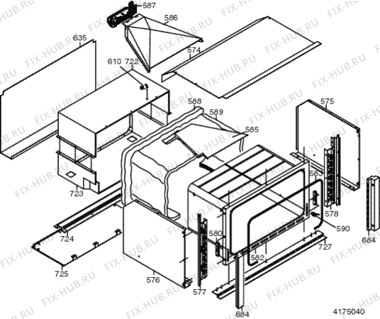 Схема №5 MG21RIX (F025542) с изображением Ручка двери для духового шкафа Indesit C00082277