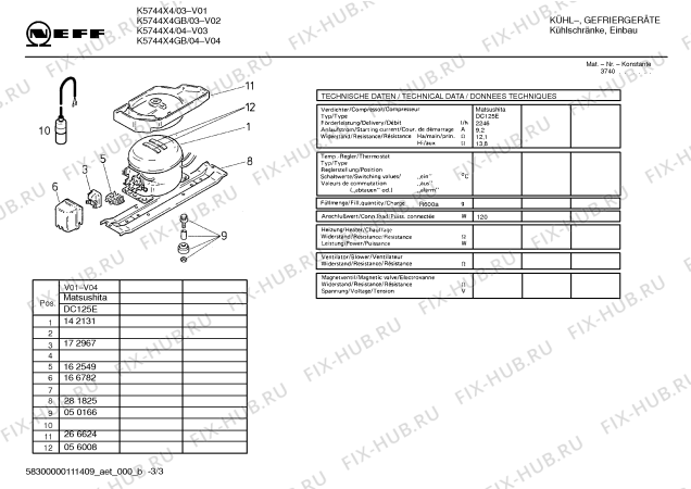 Схема №3 K5744X4 с изображением Емкость для холодильника Bosch 00439168