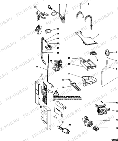 Схема №3 AQ7F29IUKE (F062482) с изображением Пластина для стиралки Indesit C00290418