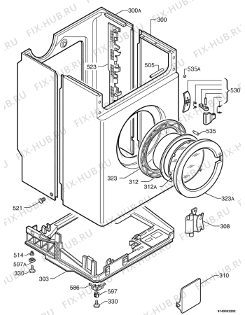 Взрыв-схема стиральной машины Arthurmartinelux AW2107S - Схема узла Housing 001