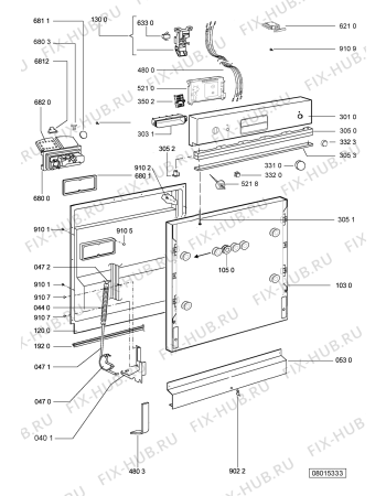 Схема №1 DW110W (F092263) с изображением Наставление для посудомоечной машины Indesit C00360980