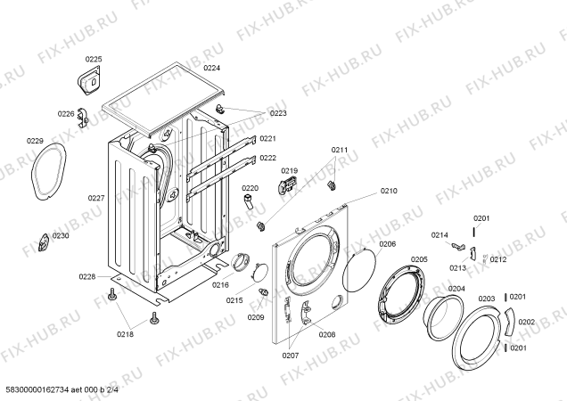 Схема №3 WS09X060HK Siemens iQ100 с изображением Модуль управления для стиралки Siemens 00743758