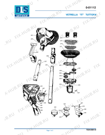 Схема №1 TUTTOFA' lavavetri с изображением Ролик для пылесоса DELONGHI VT510032
