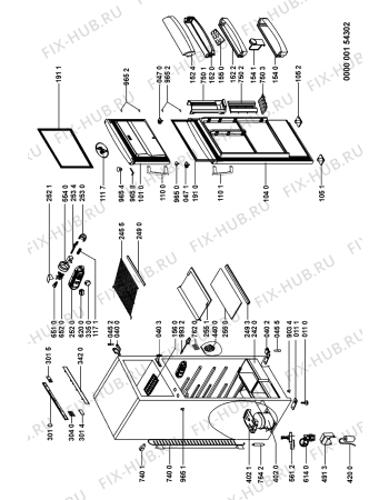 Схема №1 WTE3813 A+S с изображением Полка для холодильной камеры Whirlpool 481241828619
