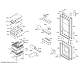 Схема №4 KGN74E90 с изображением Дверь морозильной камеры для холодильника Bosch 00246625
