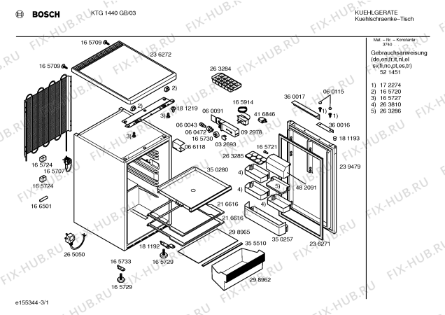 Схема №3 KTR1440FF с изображением Дверь для холодильной камеры Bosch 00239479