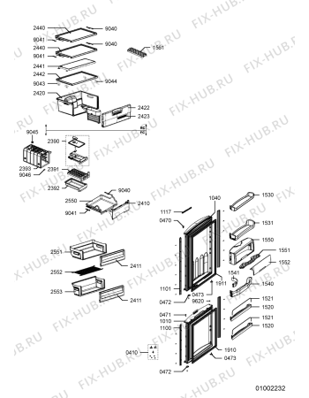 Взрыв-схема холодильника Maytag MBM 2162 BRGW - Схема узла