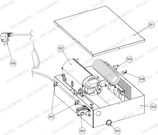 Взрыв-схема сушильного шкафа Asko DC7583W ASK (369471) - Схема узла 03