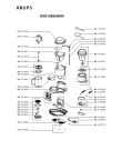 Схема №1 KM310850/6M0 с изображением Часть корпуса для электрокофемашины Krups MS-623607