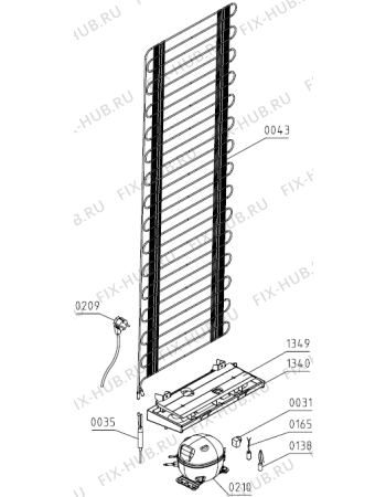 Взрыв-схема холодильника Gorenje ORB152GR-L (522669, HTS2769F) - Схема узла 04