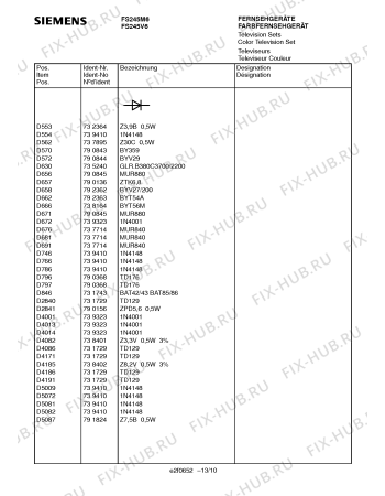 Схема №11 FS245M6 с изображением Сетевой трансформатор для телевизора Siemens 00758497