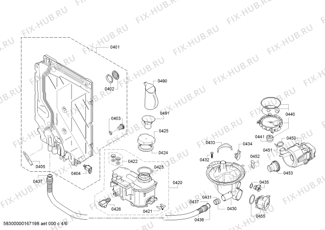 Схема №4 S42L68N0EU с изображением Панель управления для посудомоечной машины Bosch 00742353