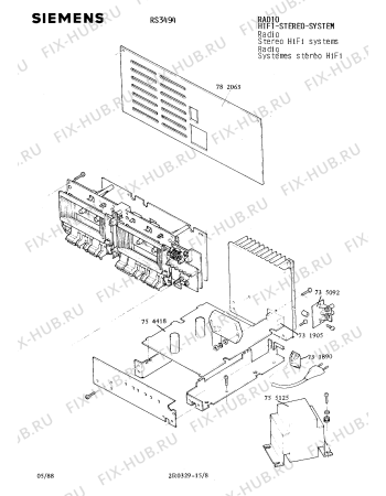 Схема №12 RS3494 с изображением Сервисная инструкция для телевизора Siemens 00535243