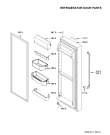 Схема №6 MSZ 801/HA 50373 с изображением Дверь для холодильной камеры Whirlpool 481241610603