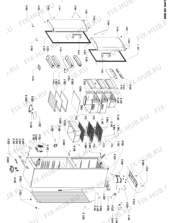 Схема №1 ARC 6448/IS с изображением Сенсорная панель для холодильной камеры Whirlpool 480132100443