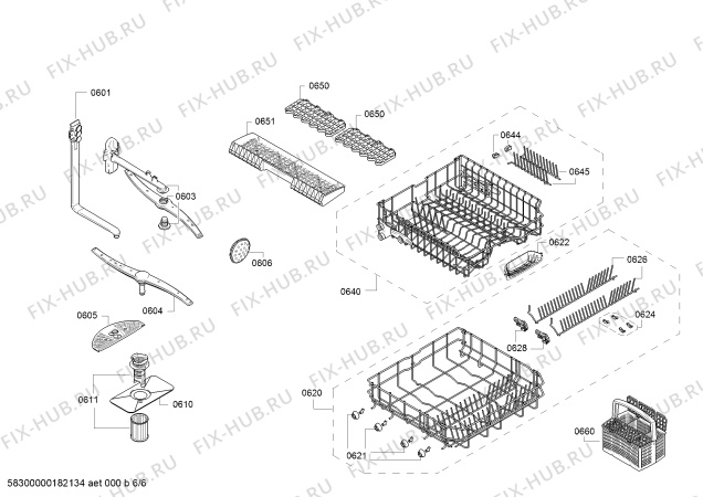 Схема №5 JS03IN52 с изображением Ручка для посудомоечной машины Bosch 00648524