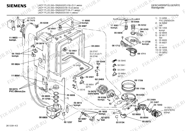 Схема №3 SN28303 с изображением Панель для посудомоечной машины Siemens 00280971