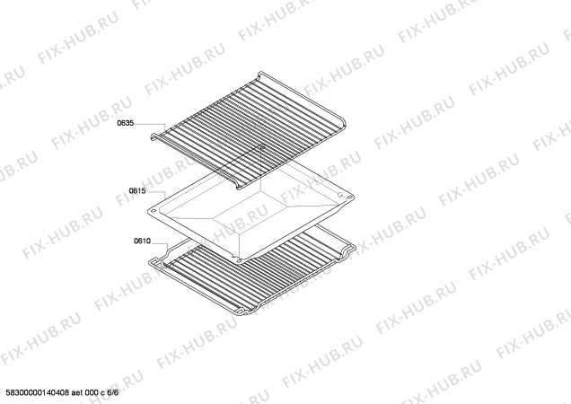 Взрыв-схема плиты (духовки) Bosch HBC86P753B - Схема узла 06
