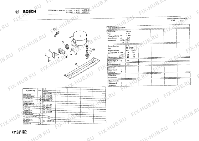 Взрыв-схема холодильника Bosch 0705144267 GS158 - Схема узла 02