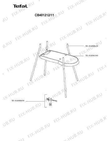 Взрыв-схема гриля Tefal CB401212/11 - Схема узла EP000926.6P2