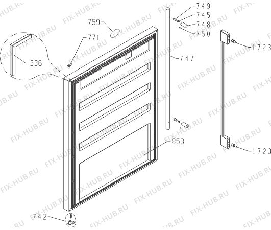 Схема №4 ZIFS240HSS (100664, HP1663) с изображением Покрытие для холодильника Gorenje 473421