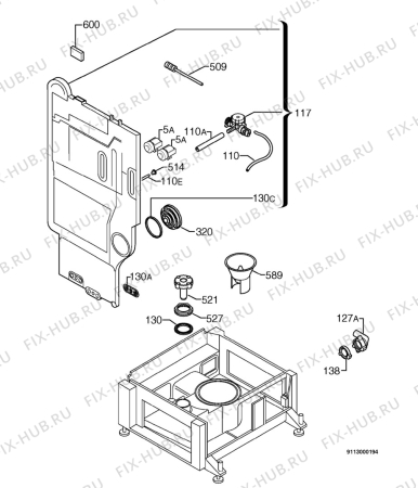 Взрыв-схема посудомоечной машины Rex RS2 - Схема узла Water softener 066