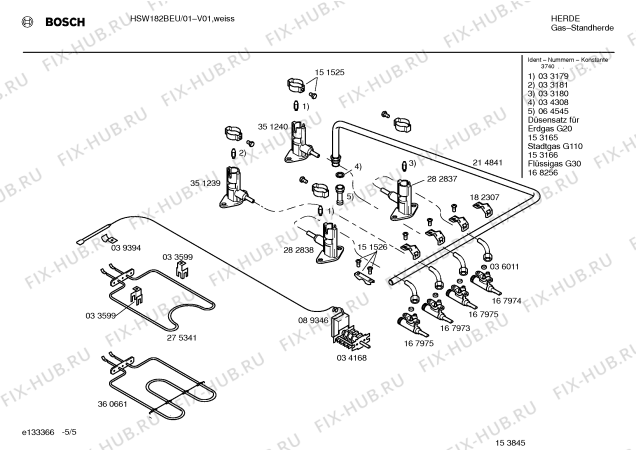 Взрыв-схема плиты (духовки) Bosch HSW182BEU - Схема узла 05