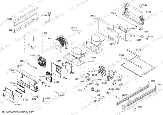 Схема №7 T30BB920SS, Thermador с изображением Крепеж для холодильника Bosch 12021596