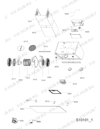 Схема №1 DBHVP 63 LM K с изображением Обшивка для электровытяжки Whirlpool 482000094490