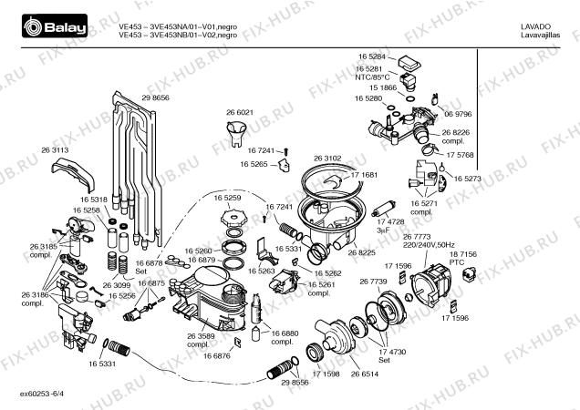 Схема №5 3VI422BB VI422 с изображением Модуль управления для посудомойки Bosch 00489748