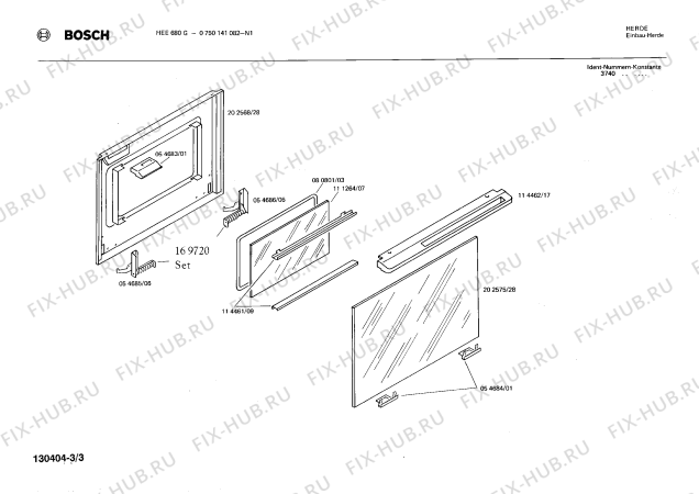 Взрыв-схема плиты (духовки) Bosch 0750141082 HEE680G - Схема узла 03