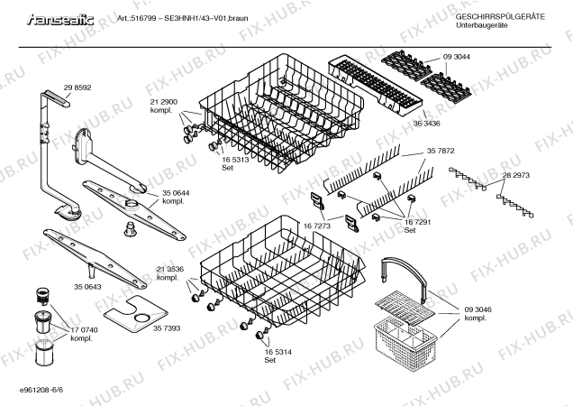Схема №5 SE3HNH1 premium line с изображением Инструкция по эксплуатации для посудомоечной машины Bosch 00588635