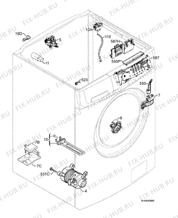 Взрыв-схема стиральной машины Aeg Electrolux L14840 - Схема узла Electrical equipment 268