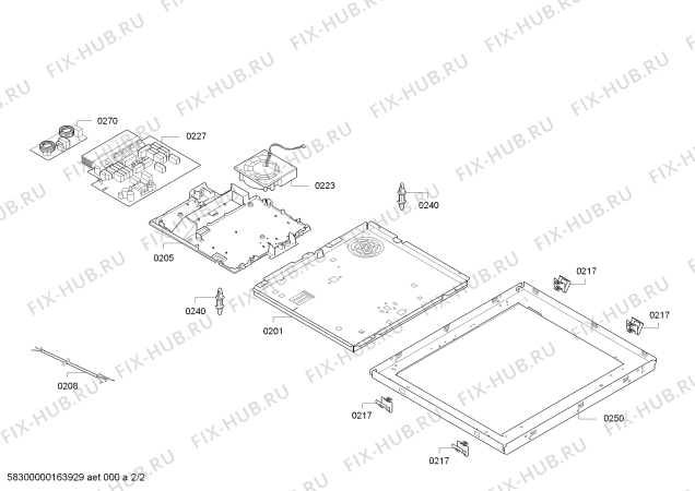 Схема №2 VVK26I8072 VI.3I.60.SQ.M.X.NO FRAME с изображением Стеклокерамика для плиты (духовки) Bosch 00688244