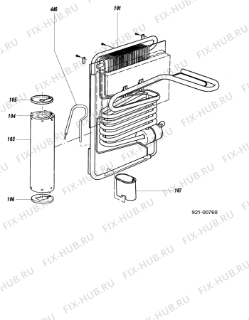 Взрыв-схема холодильника Electrolux RH250AD - Схема узла Cooling generator