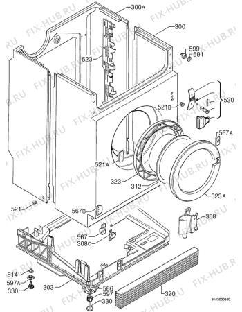 Взрыв-схема стиральной машины Rex LI60JN - Схема узла Housing 001
