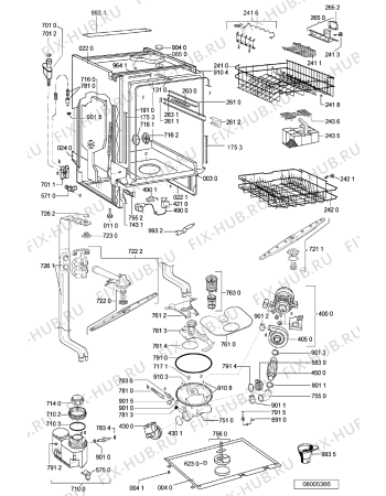Схема №2 GSXK 7451/2 с изображением Уплотнение для посудомоечной машины Whirlpool 481231068031