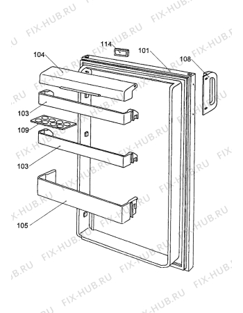 Взрыв-схема холодильника Acec RFTC1523 - Схема узла Door 003