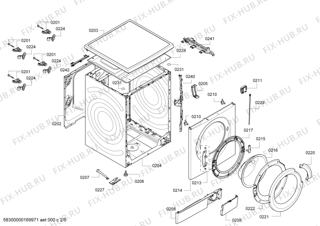 Схема №3 WAS32798ME VarioPerfect 8KG 1600RPM EnergyStar****, Made in Germany с изображением Крышка для стиральной машины Bosch 00751605