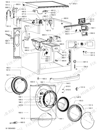 Схема №1 AWOE 9040 с изображением Микромодуль для стиральной машины Whirlpool 481010597986