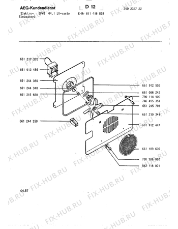 Взрыв-схема плиты (духовки) Aeg EPWI 64 1 LV VARIO - Схема узла Section5